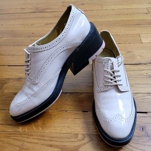 Zara Nude Heels Oxfords